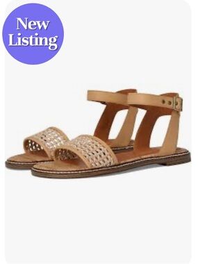 Lucky Brand Kimaya Ankle Strap Sandal in “Murex Mix”. Neutral tones. Size 7.